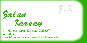 zalan karsay business card